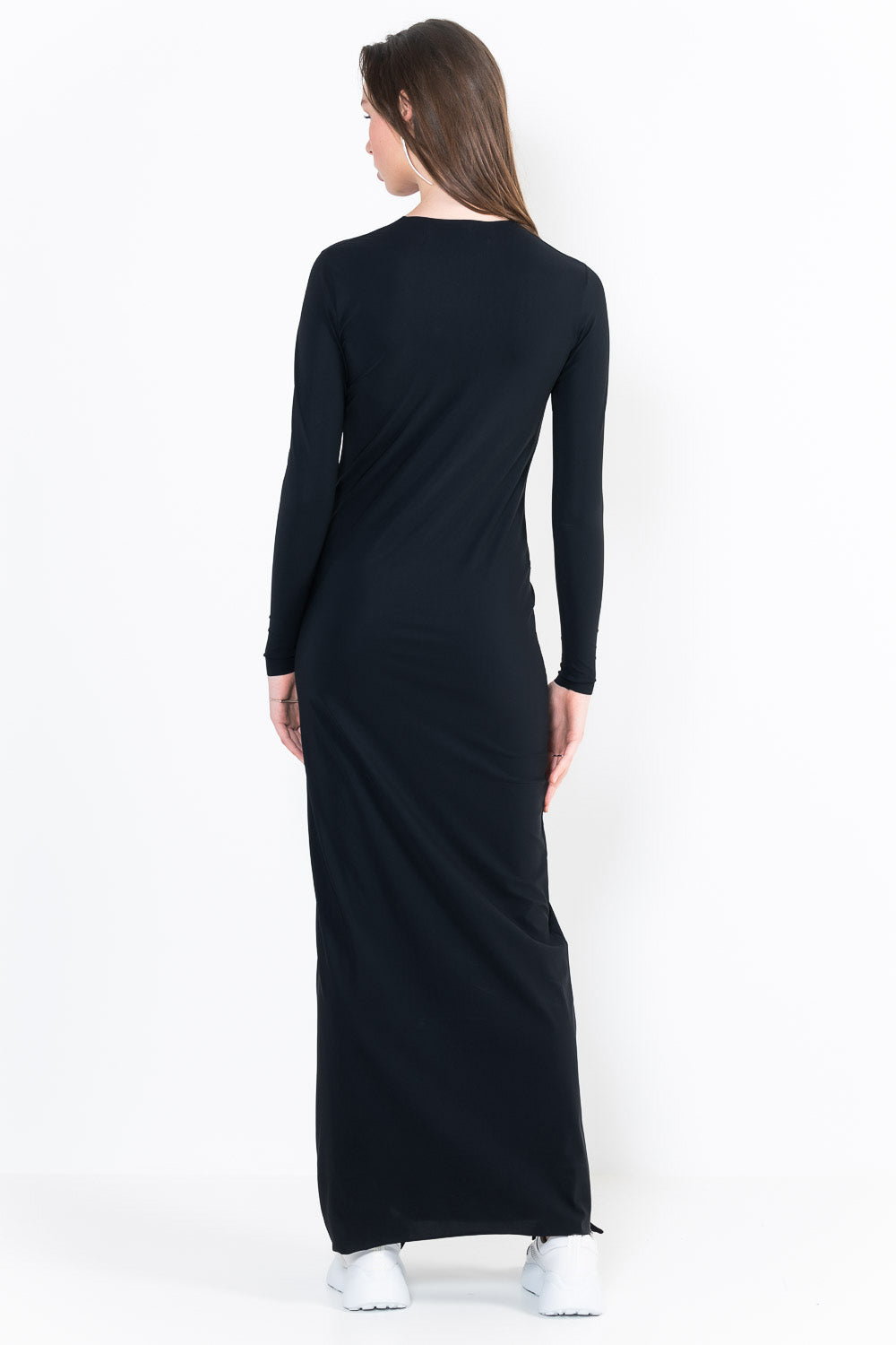 L12Ter Robe encolure U manches longues longue