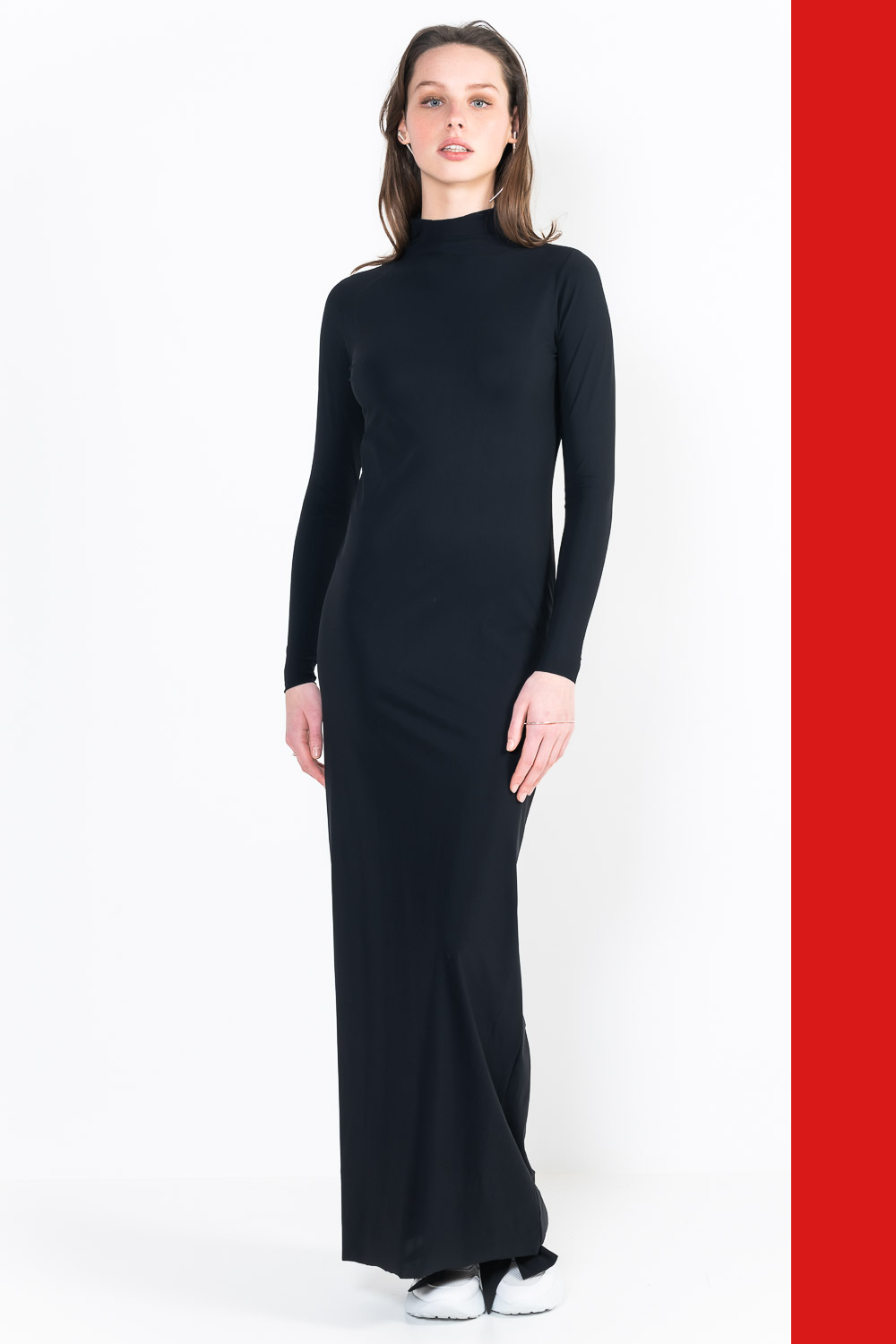 L13Ter Robe col montant manches longues longue