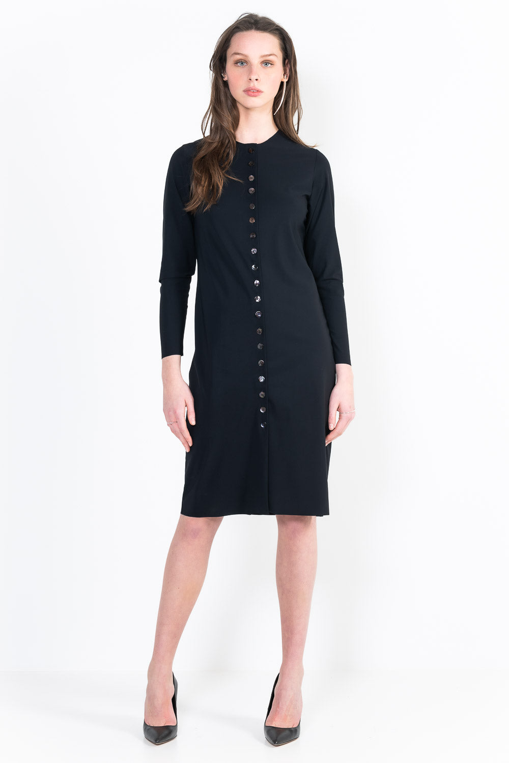 L14 Bis Gilet boutonné long ras du cou