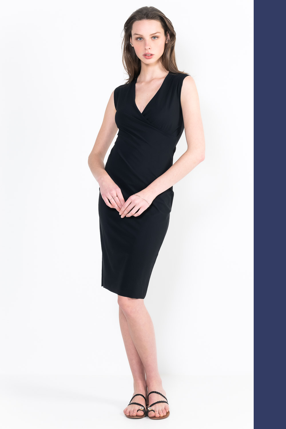 L29Bis Robe cache coeur sans manches courte