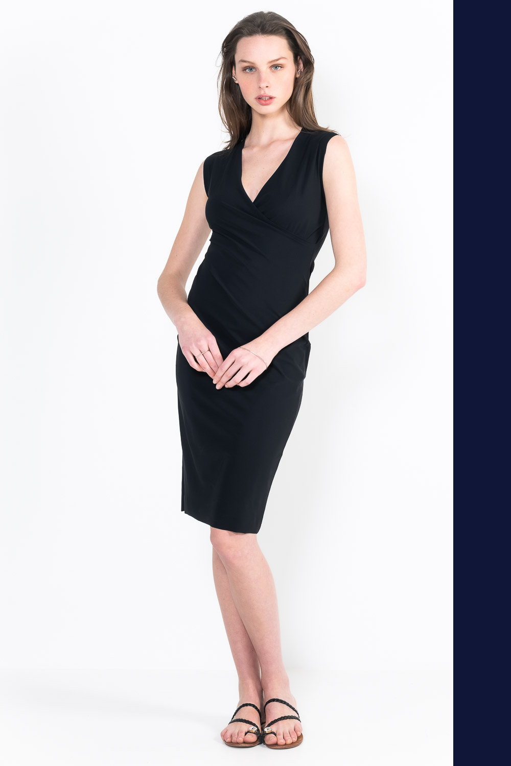 L29Bis Robe cache coeur sans manches courte