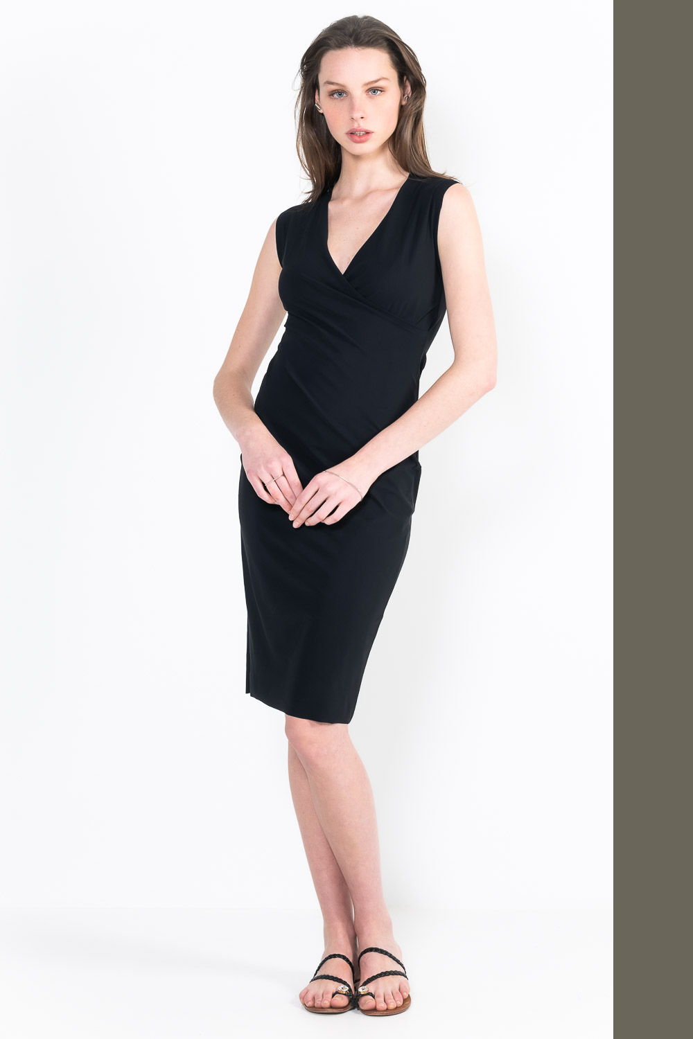 L29Bis Robe cache coeur sans manches courte