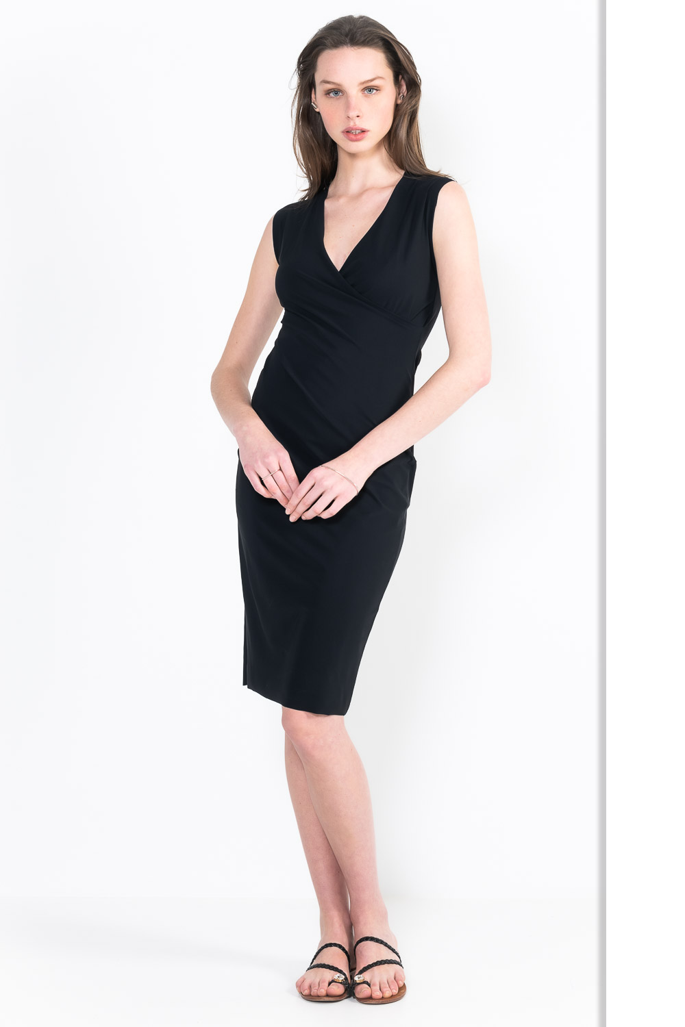 L29Bis Robe cache coeur sans manches courte