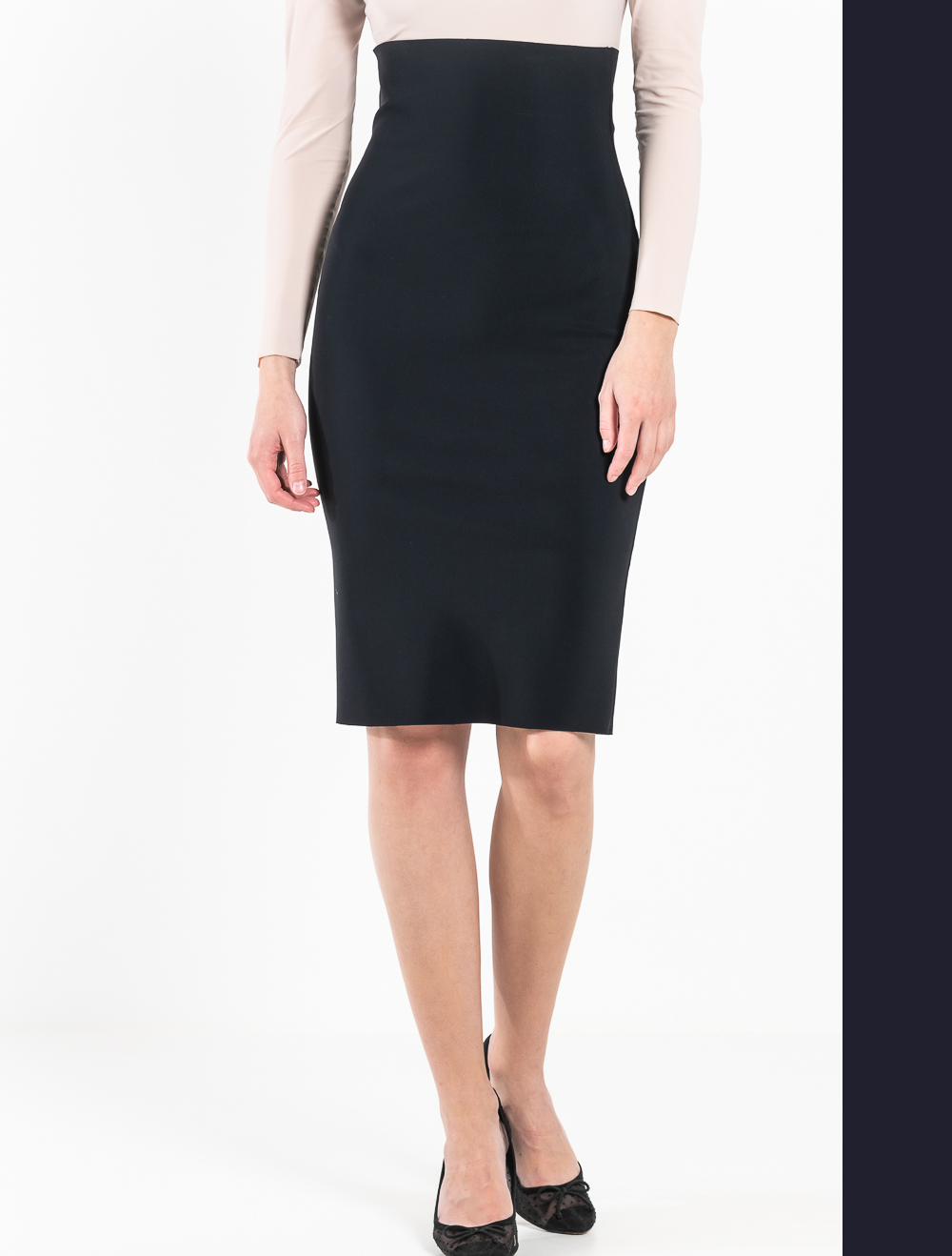 J4 Jupe droite taille haute