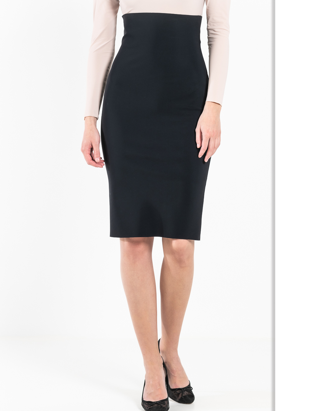 J4 Jupe droite taille haute