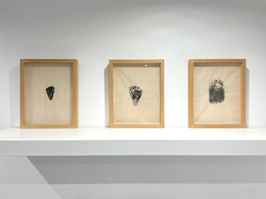 Trilogie noire, encre sur papier