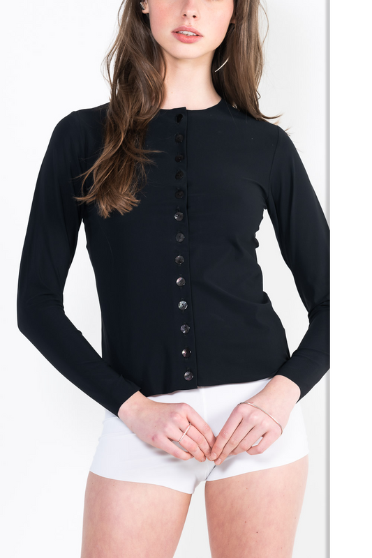 L14 Buttoned crew neck vest
