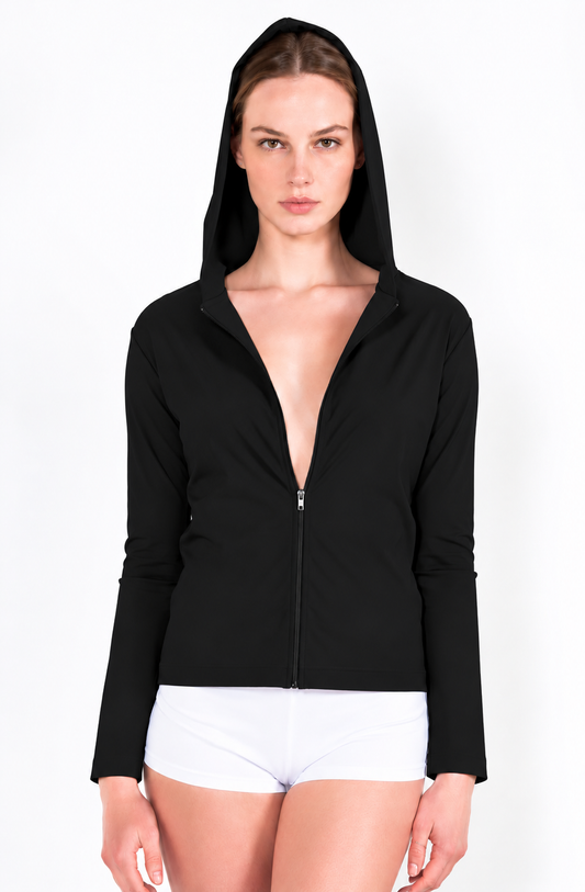 L68 Front zip hooded jogging vest