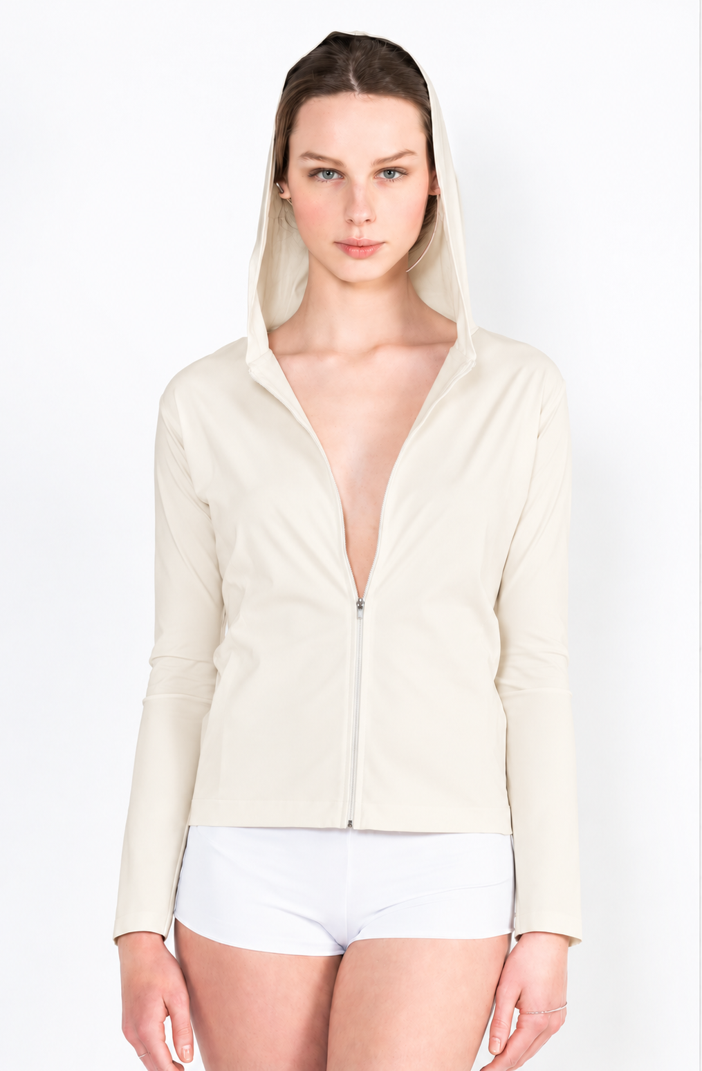 L68 Front zip hooded jogging vest
