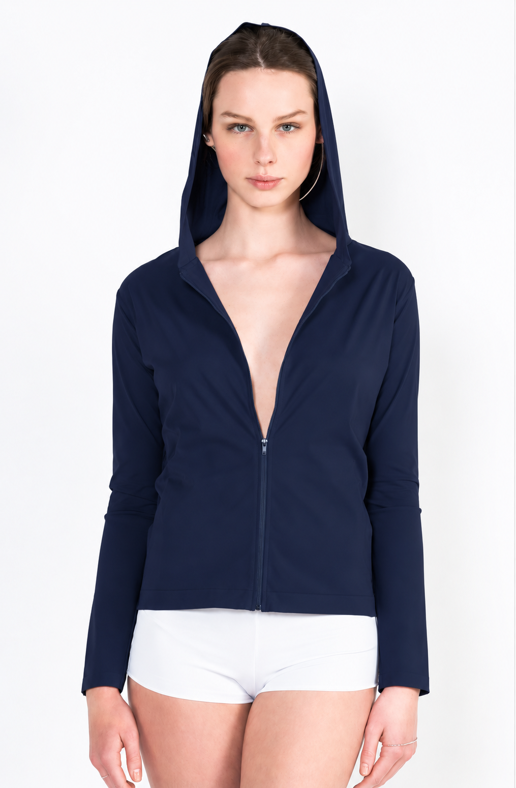 L68 Front zip hooded jogging vest