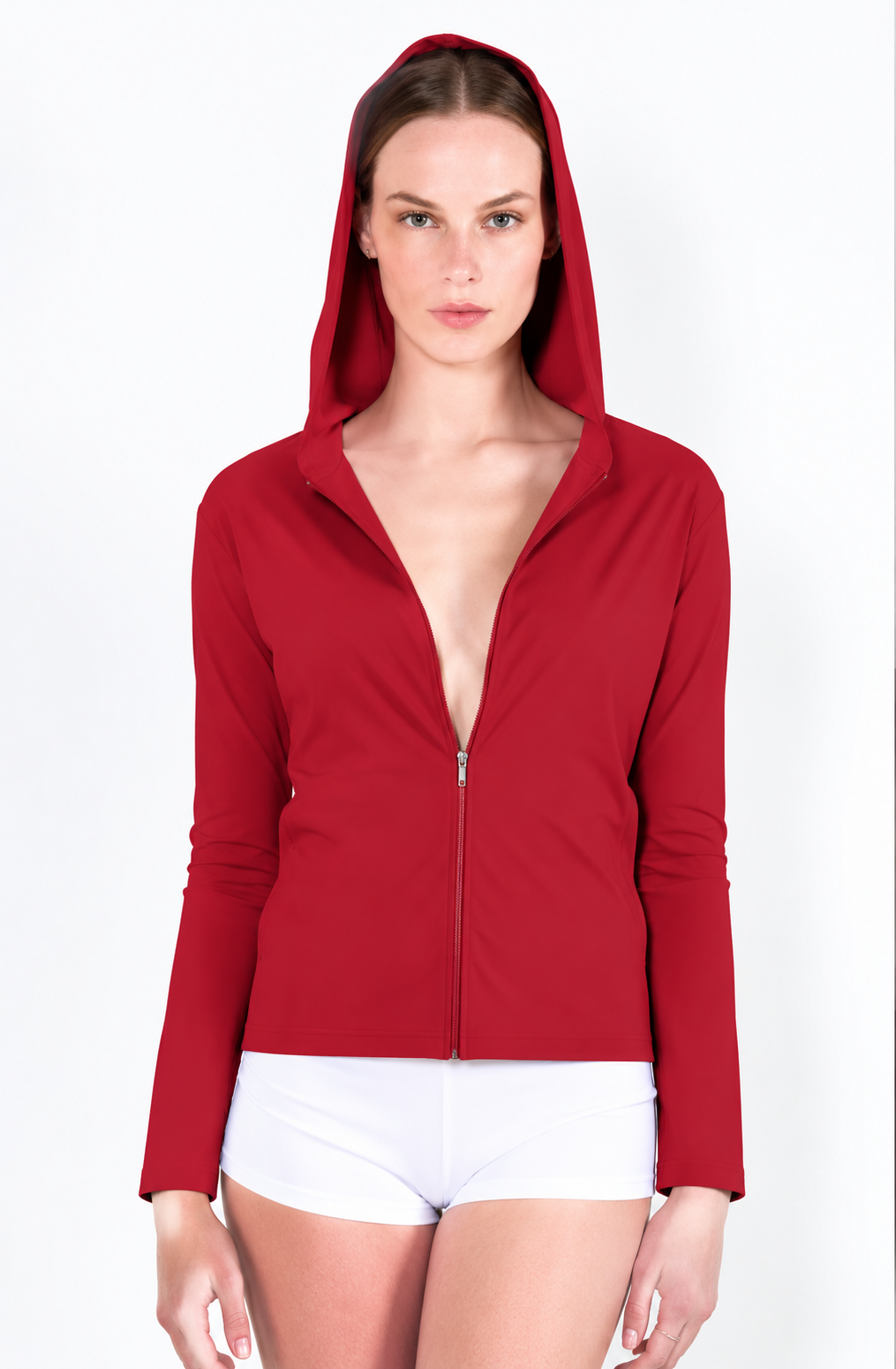 L68 Front zip hooded jogging vest