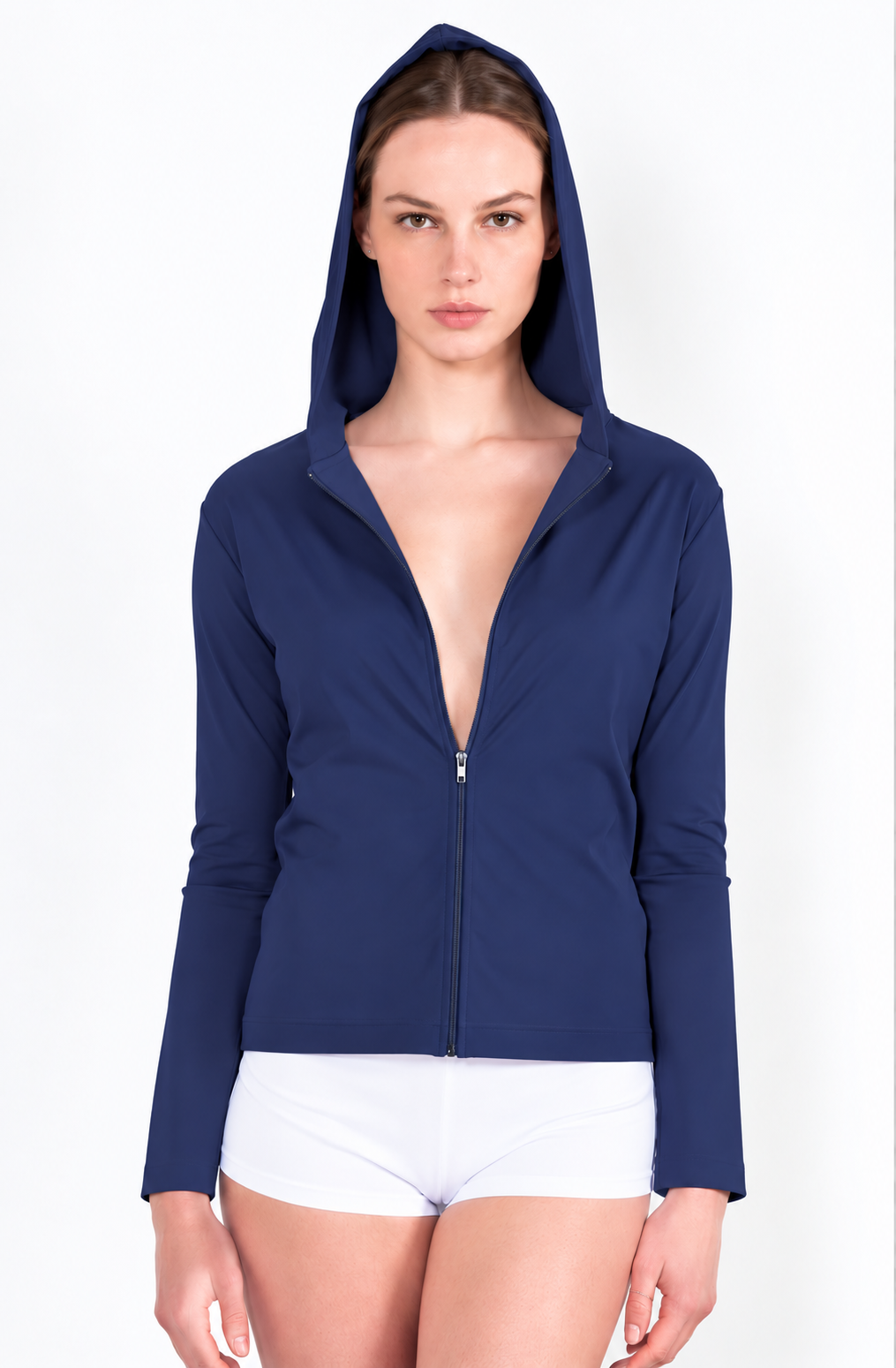 L68 Front zip hooded jogging vest