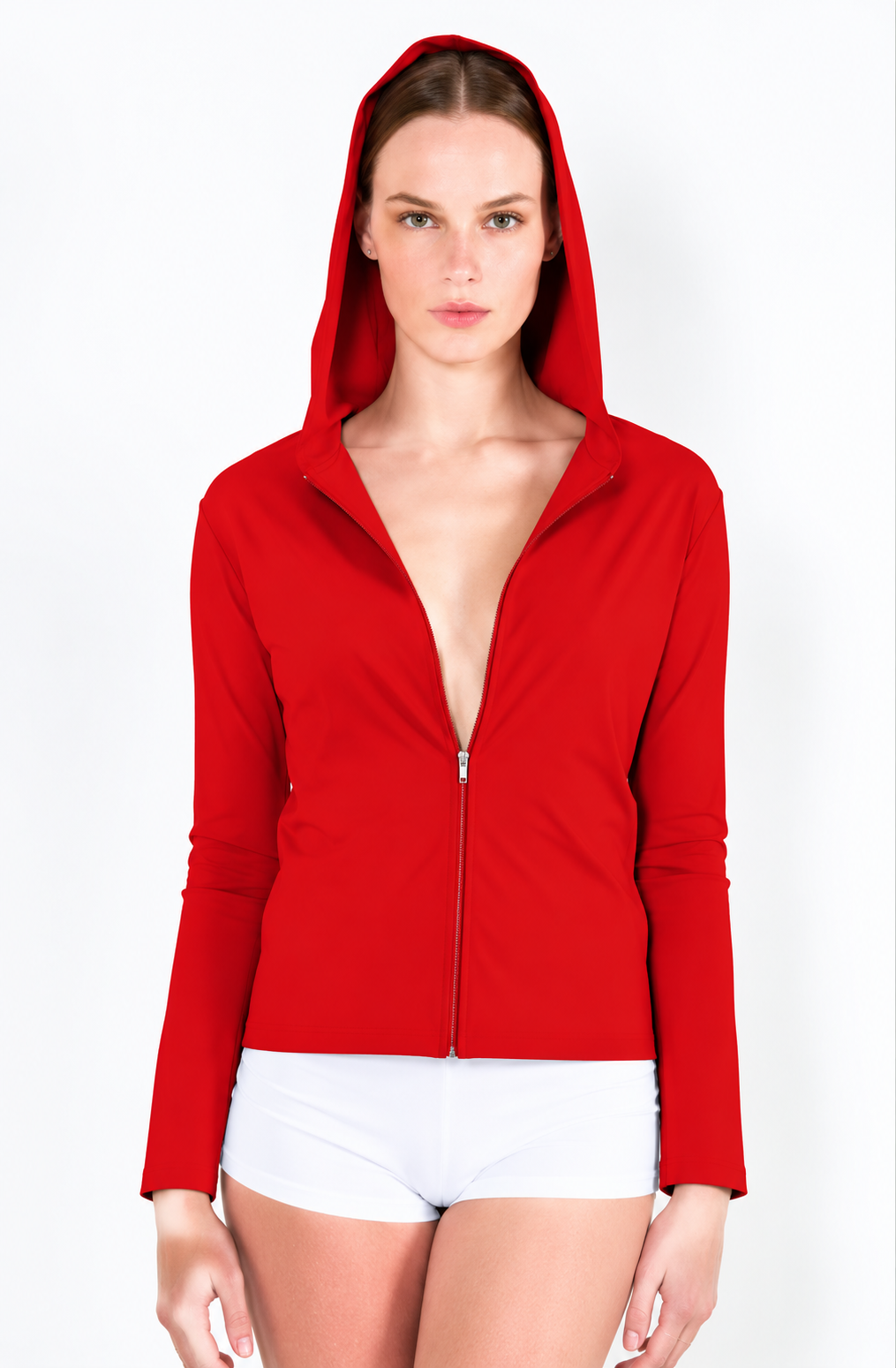 L68 Front zip hooded jogging vest